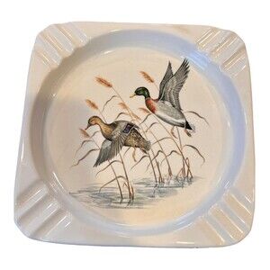 Finlandia Vodka Cigar Cigarette Ashtray Vintage Advertising Ducks In Flight 70s